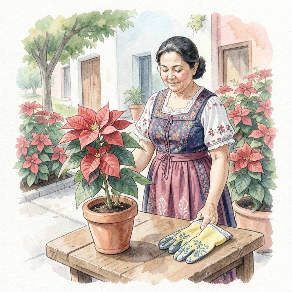Fertiliza la poinsettia