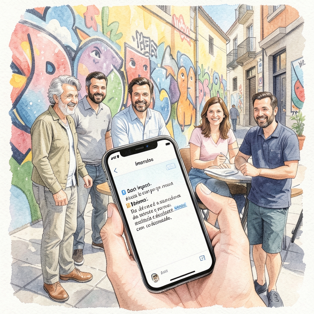 Abra la aplicación y presione +