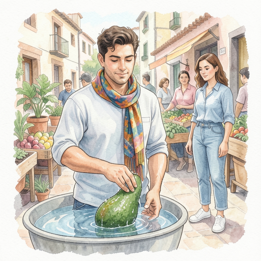 Lavar el fruto