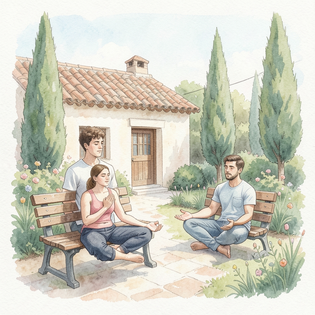 Practicar la meditación y la respiración consciente