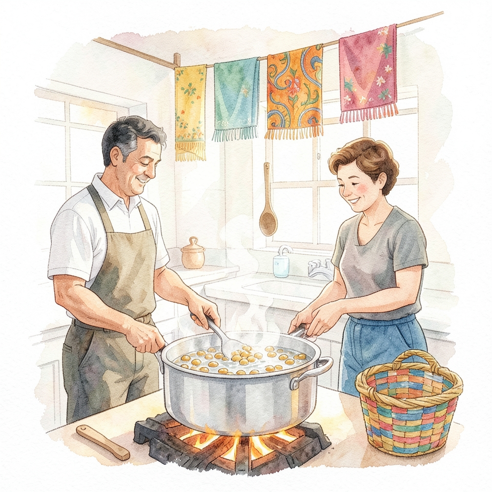 Hervir los frijoles para cocerlos