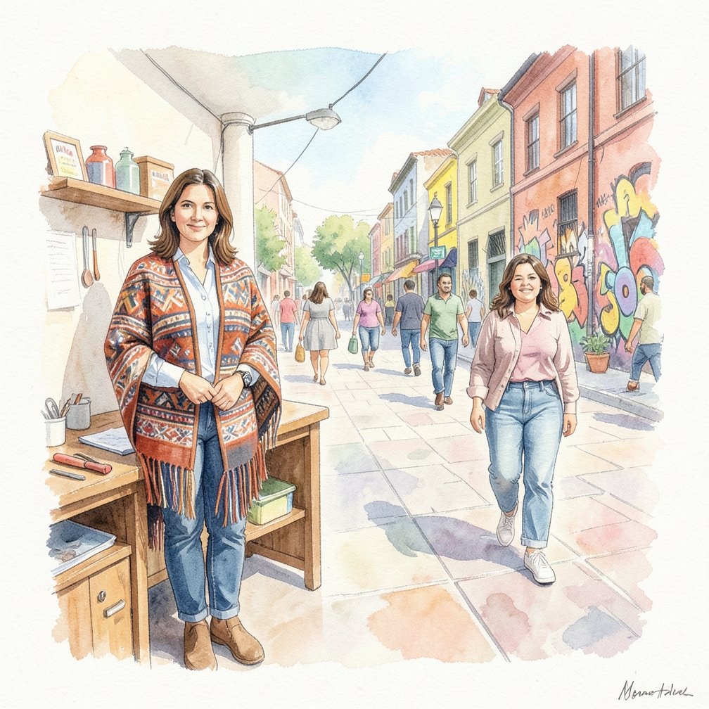 Elige papel colorido para tu paraguas