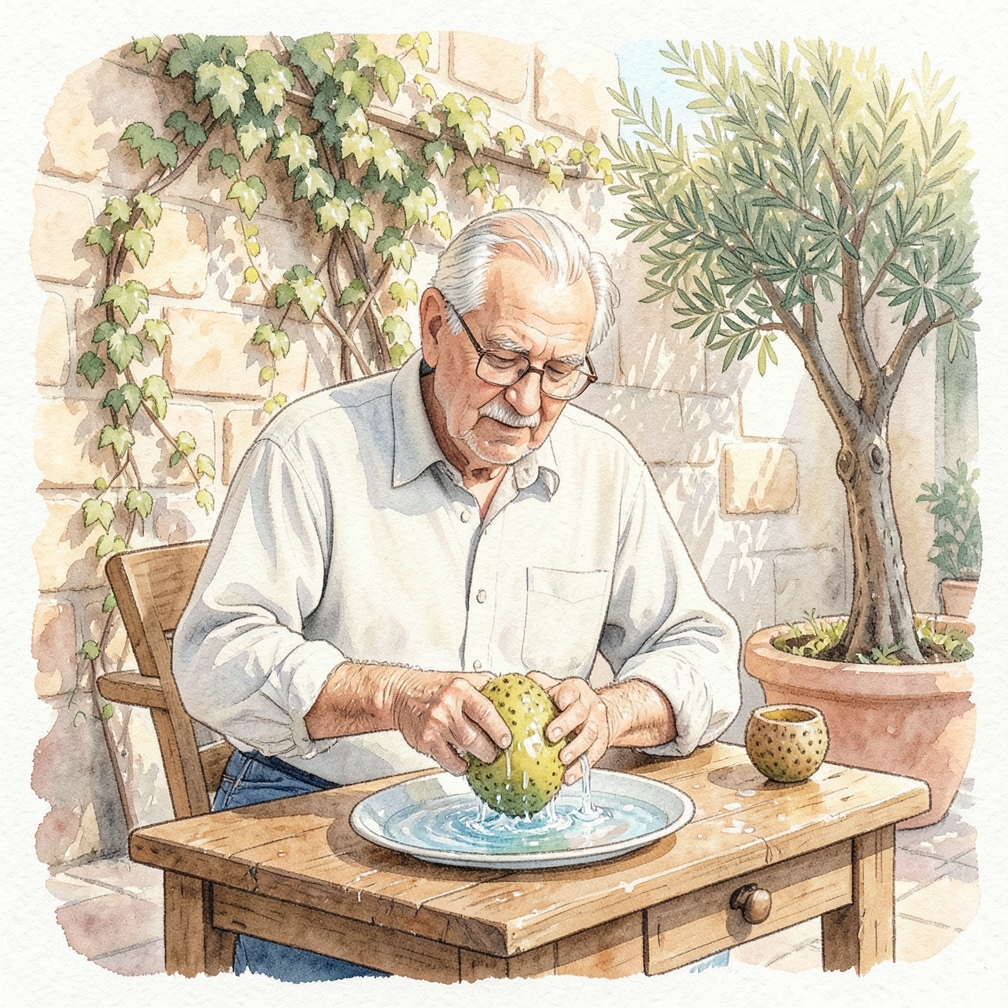 Lava la fruta noni con agua fría antes de consumirla.