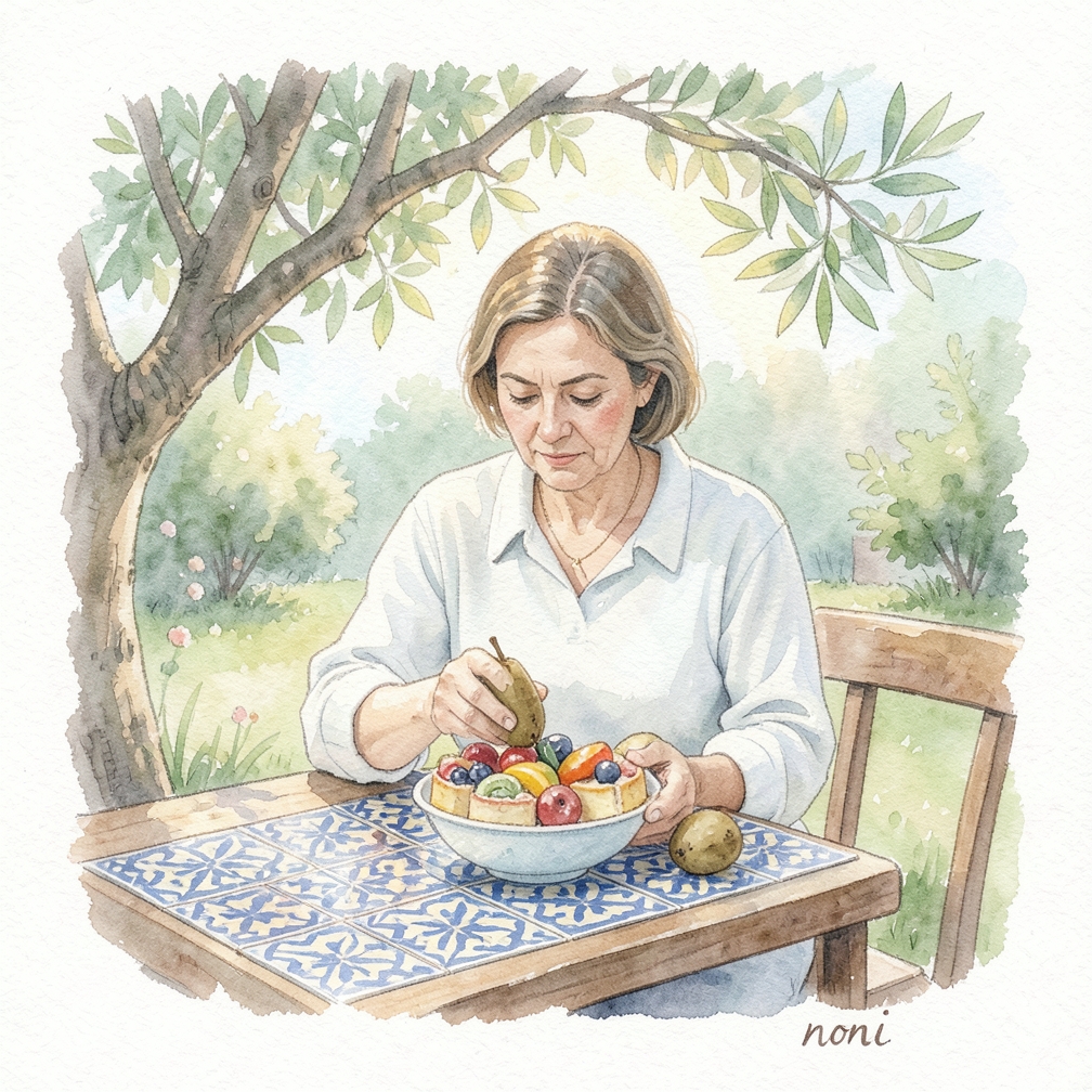 Usar la fruta noni en postres de frutas — 3