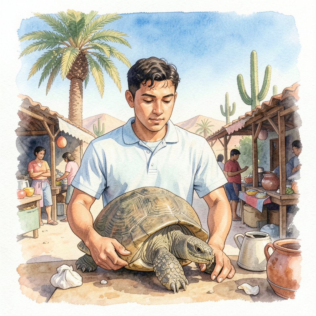 Observar el entorno natural de la tortuga