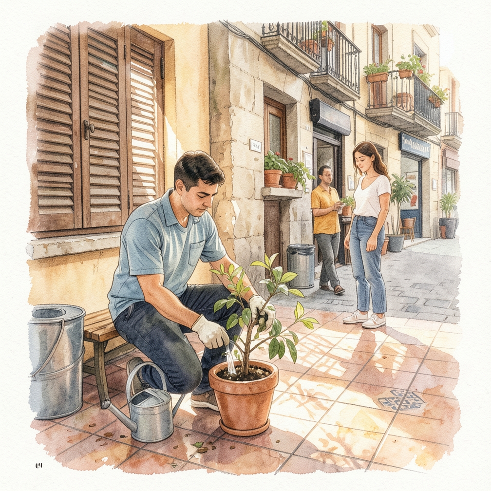 Cultiva la planta con atención y cuidado