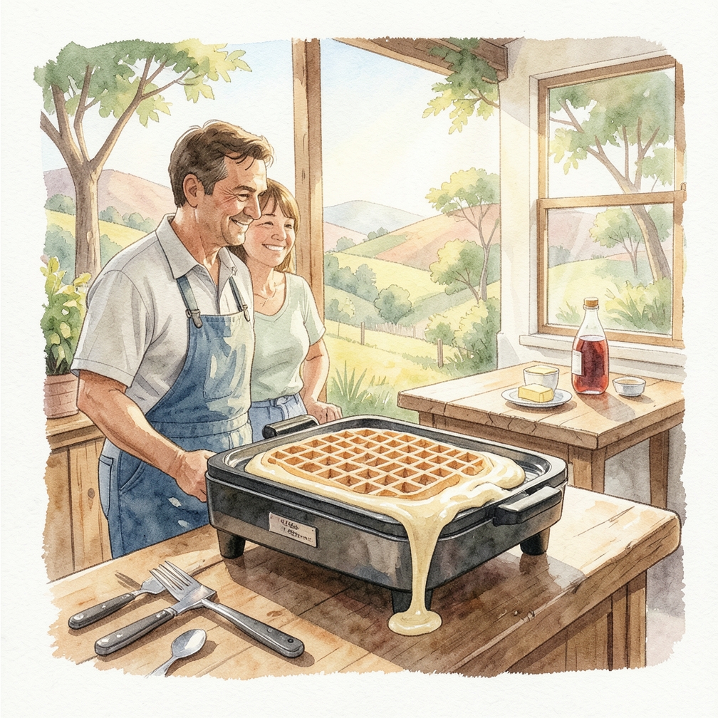 Preparar la masa de waffles