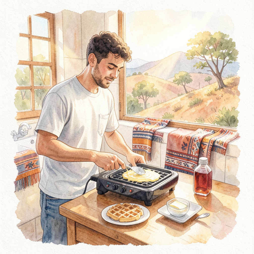 Cocinar los waffles