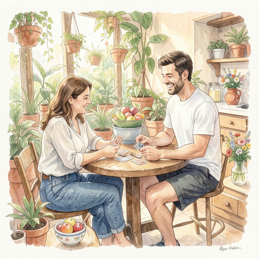 Configurar el juego de cartas Spoons