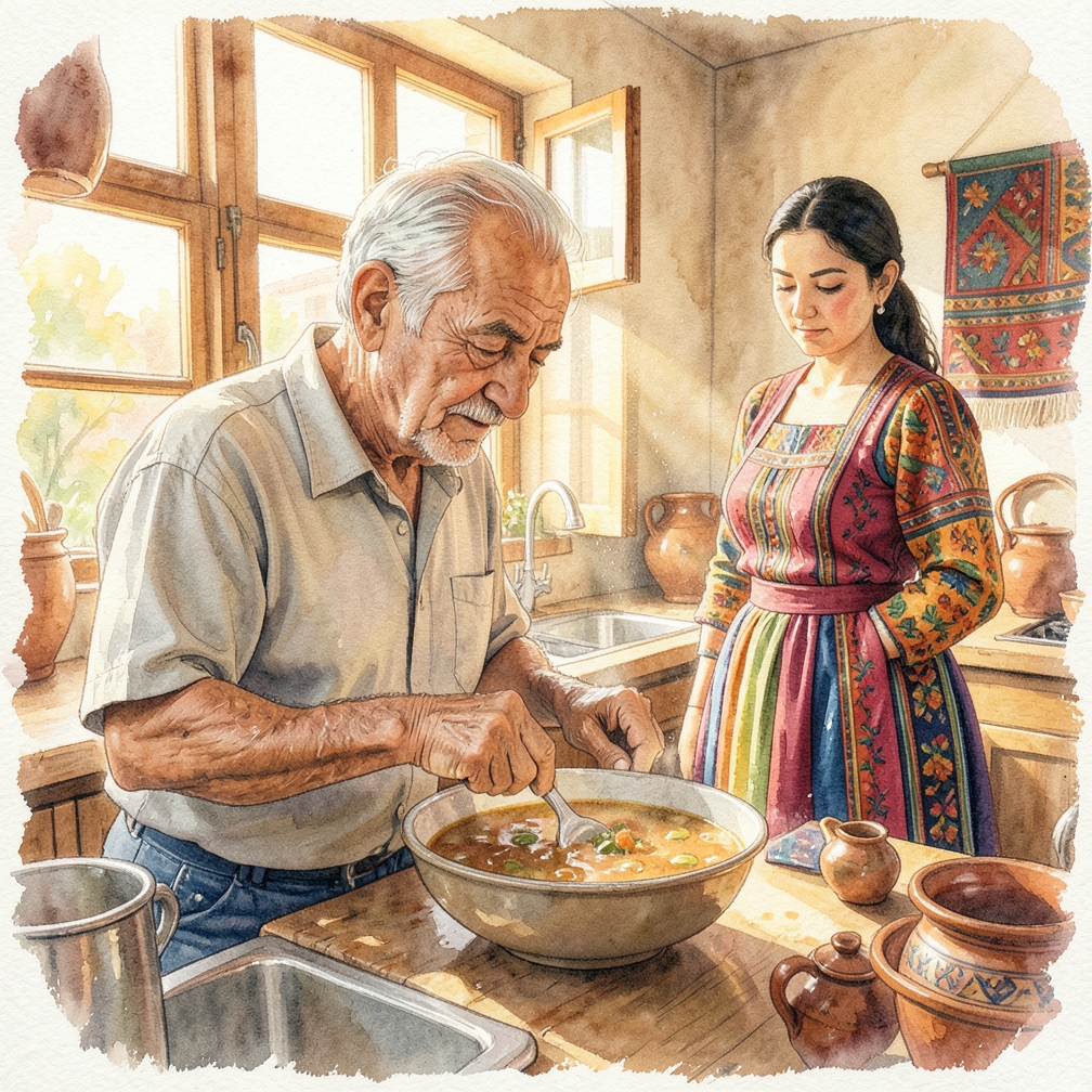 Sirve la sopa