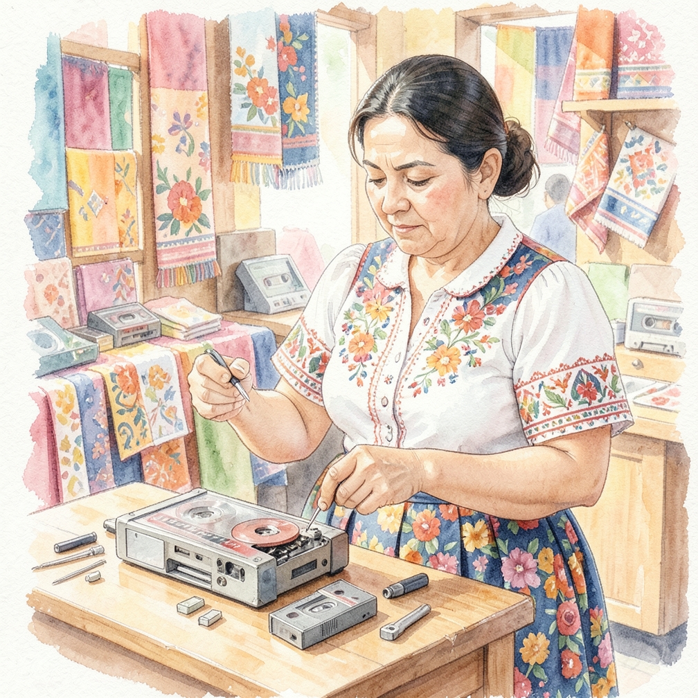 Desatornillar la caja de la cinta de cassette
