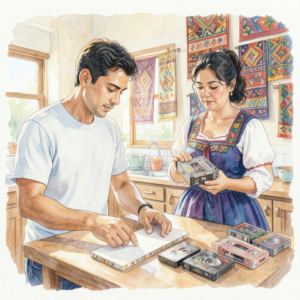 Abrir la cinta de cassette horizontalmente