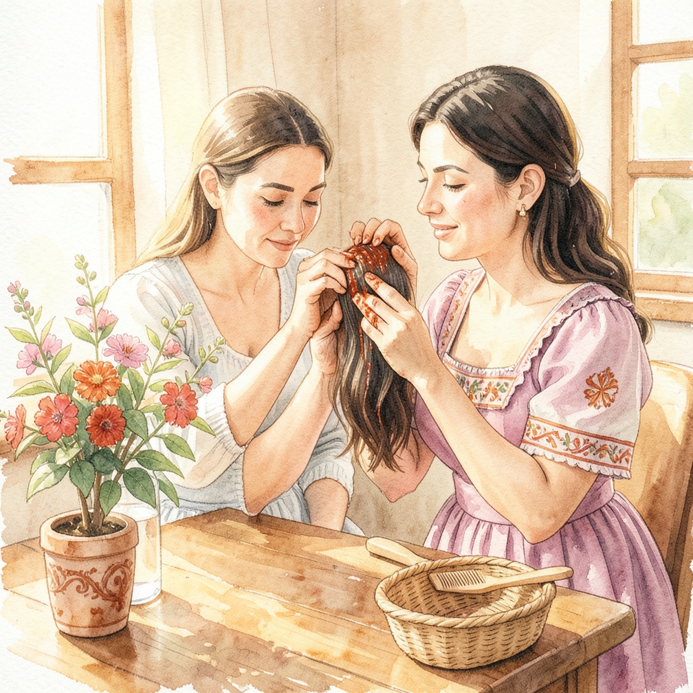 Aplica la pasta de henna