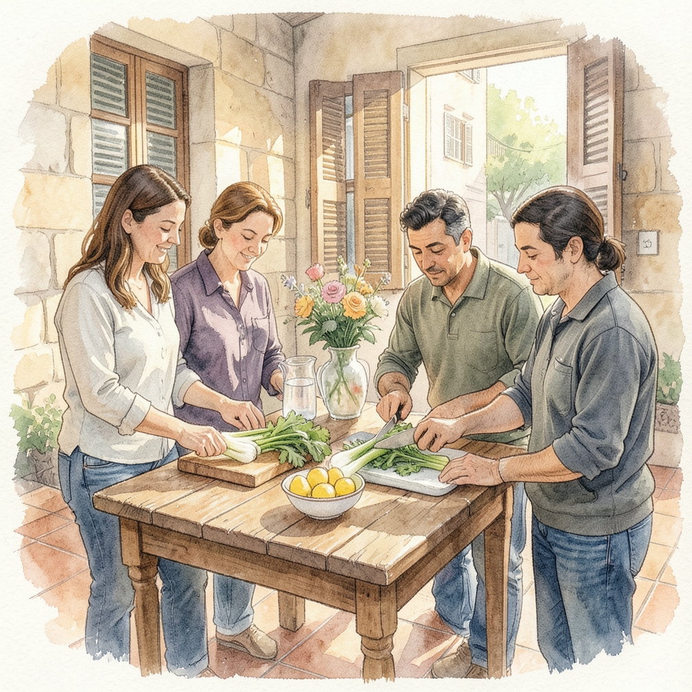 Cortar la base del bok choy