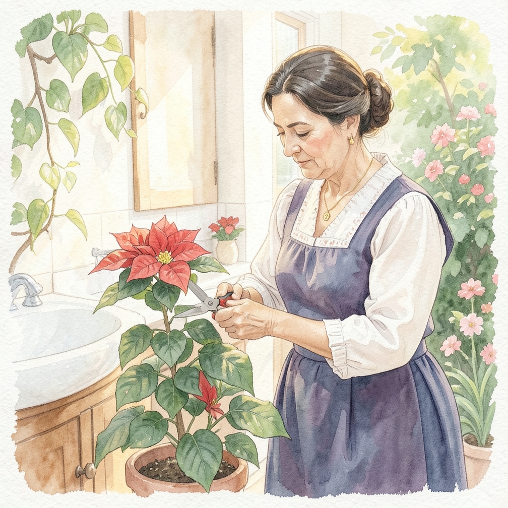 Crea un ambiente favorable para la floración de la poinsettia