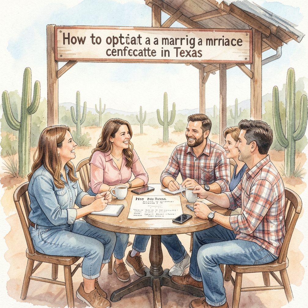 Cómo obtener un certificado de matrimonio en Texas paso a paso