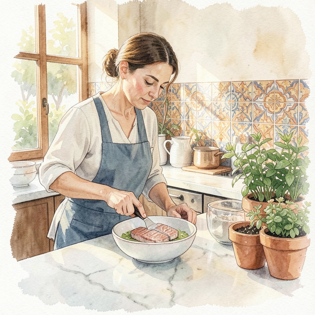 Cocina los filetes de atún