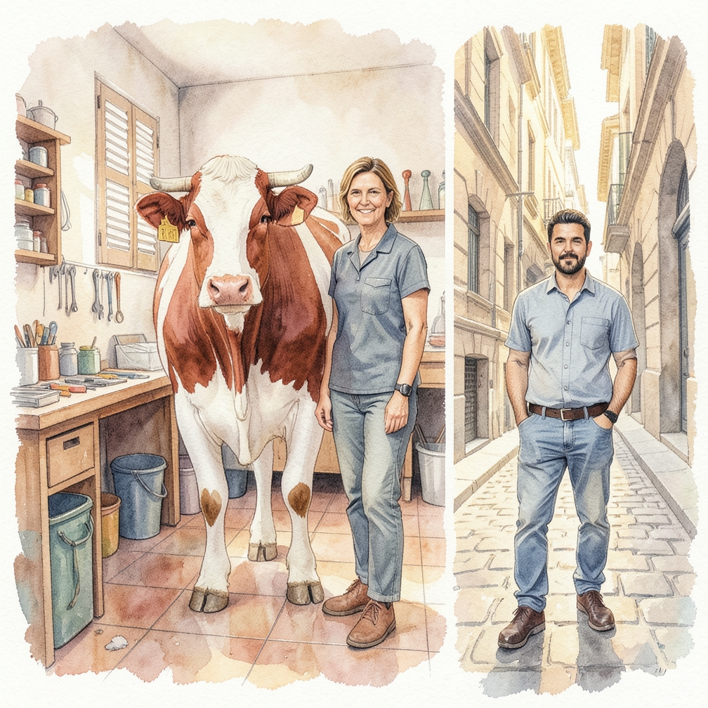 Nota el peso y tamaño del ganado Simmental