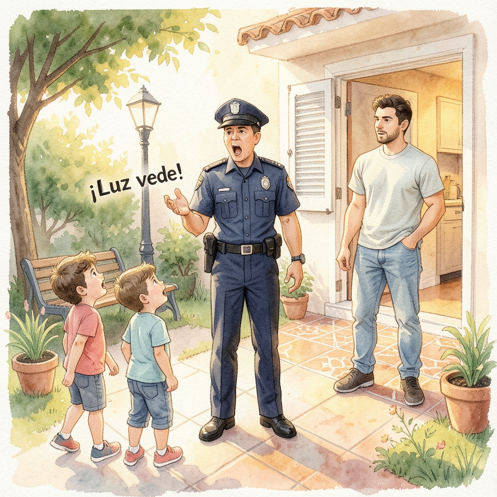 Que el policía de tráfico grite 'Luz verde'
