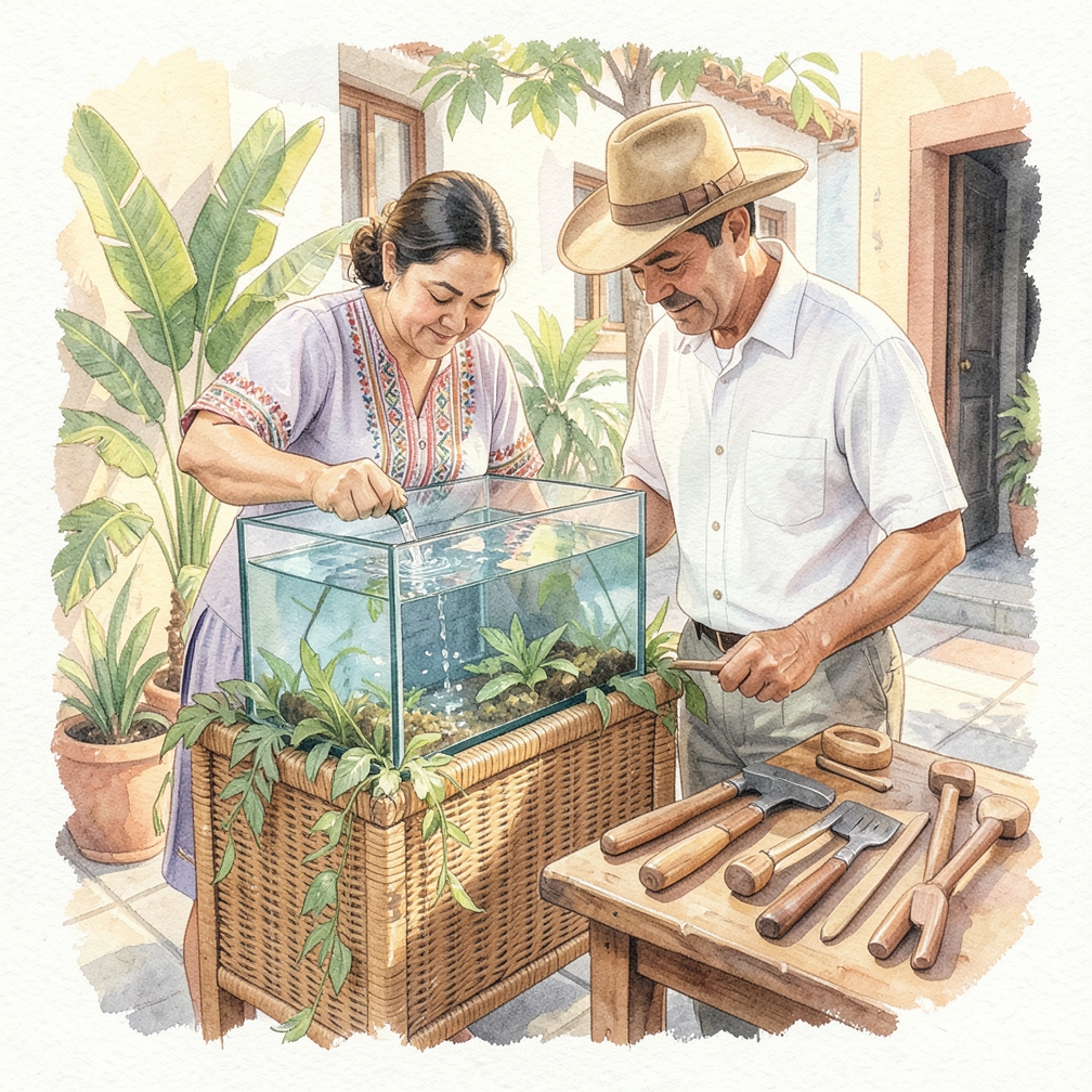 Rellenar un acuario de agua dulce