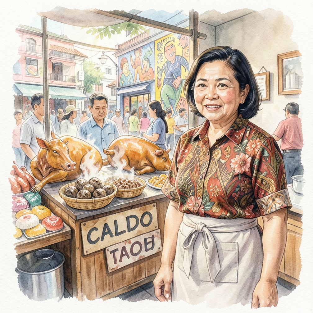Disfrutar del caldo sabroso