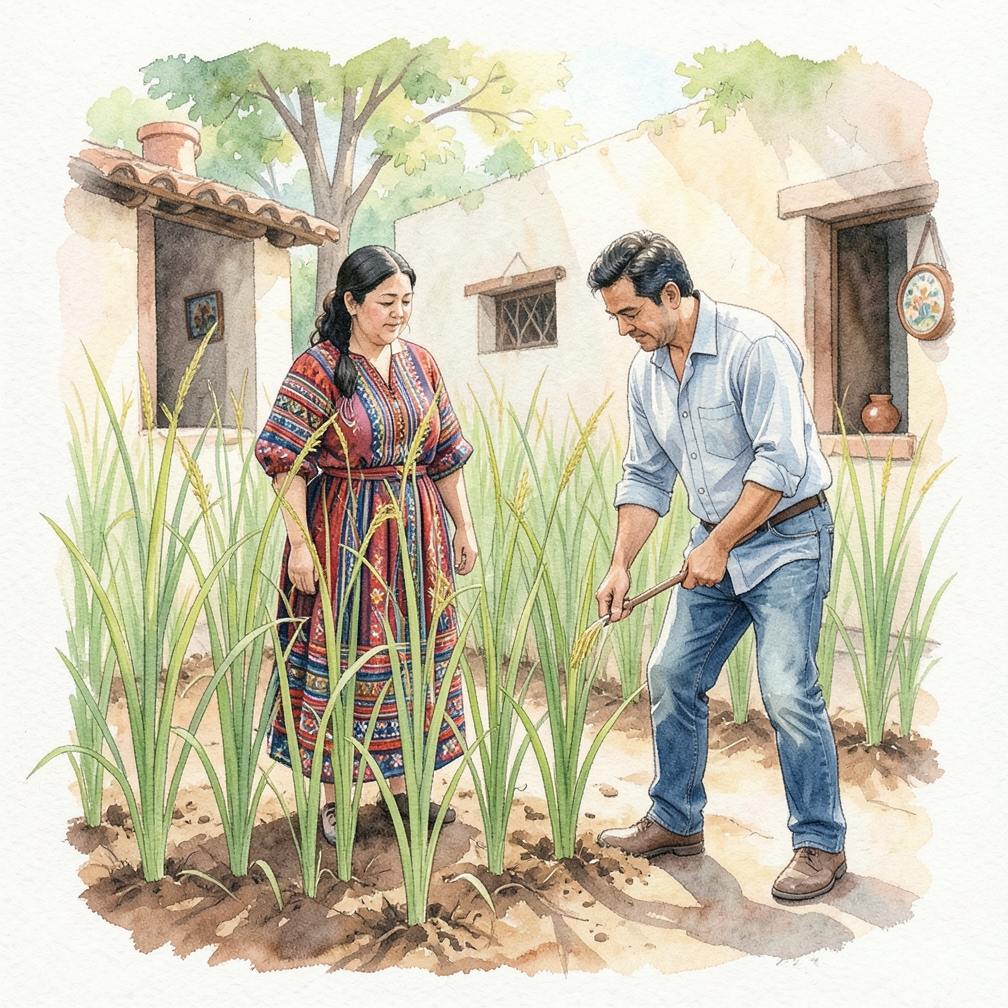 Planta y cultiva el arroz