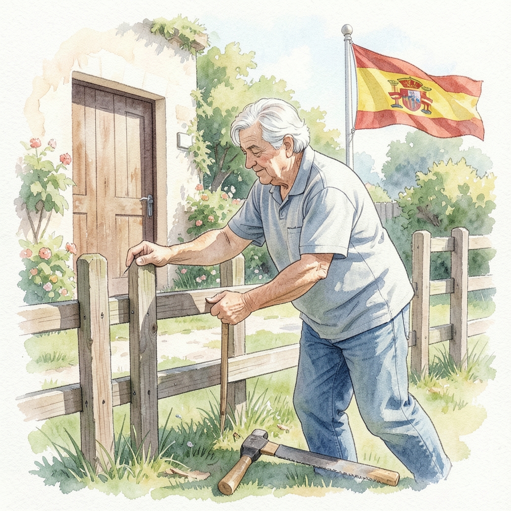 Fijar los paneles de la cerca al marco