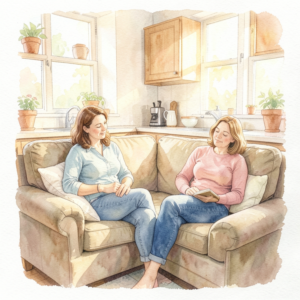 Mantén un espacio entre tus rodillas para reducir la tensión en la articulación sacroilíaca
