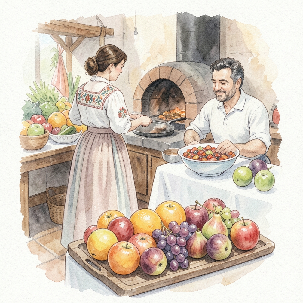 Organizar las frutas para la fermentación