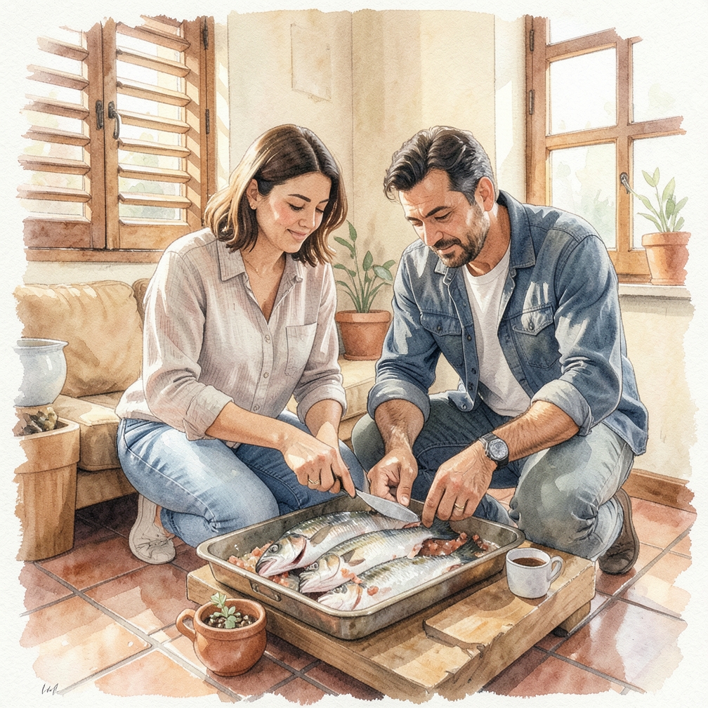 Preparar el pescado para el sashimi