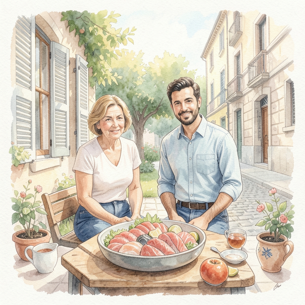 Presentar el sashimi de forma elegante