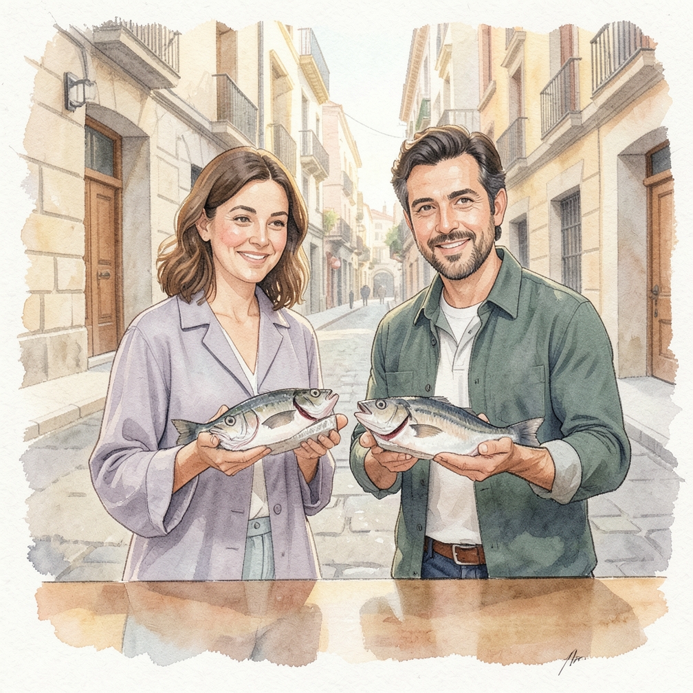 Cortar el pescado en rebanadas de 0.25 a 0.5 pulgadas (0.64 a 1.27 cm)