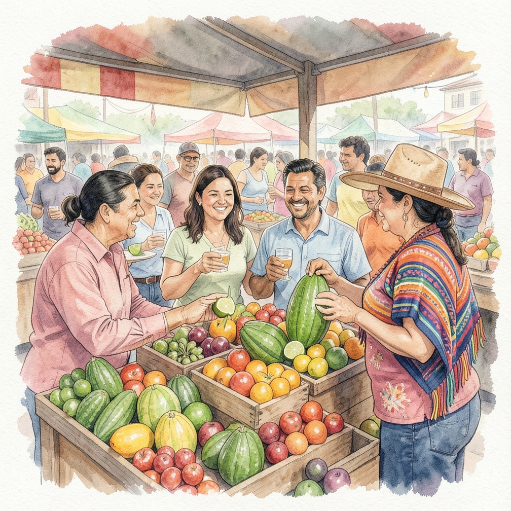 Servir el pepino melón como aperitivo