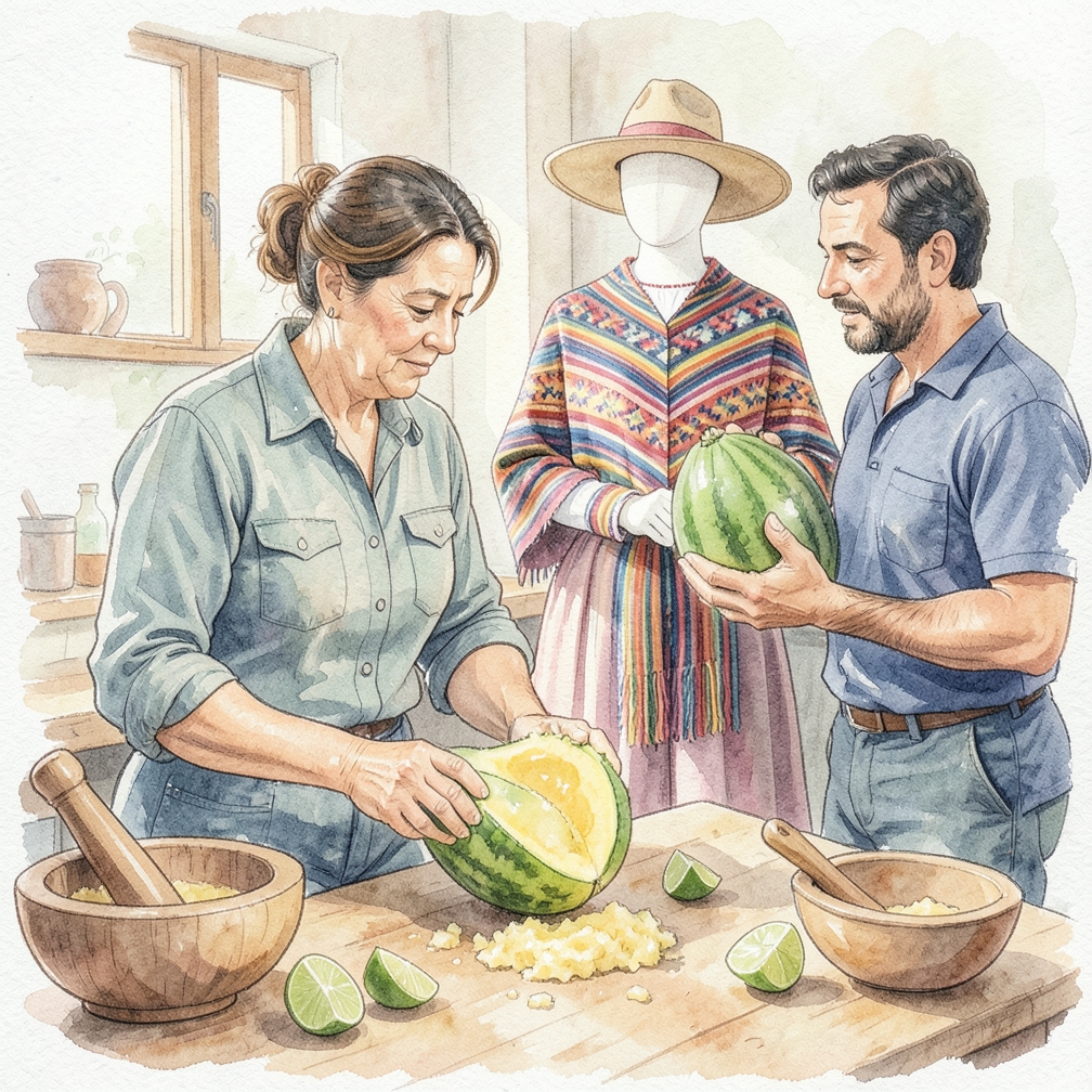 Hacer un puré de pepino melón