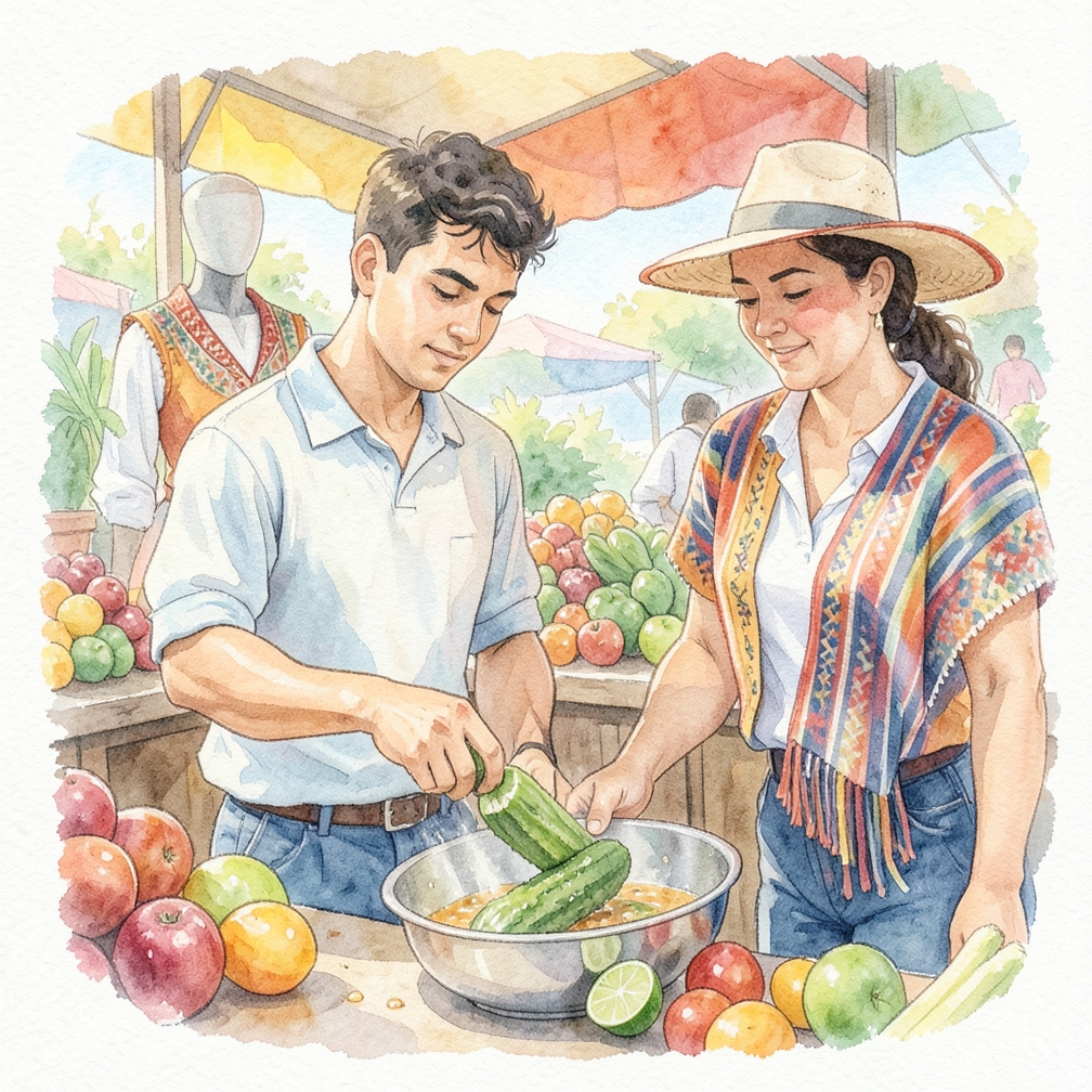 Cocinar pepino melón no maduro