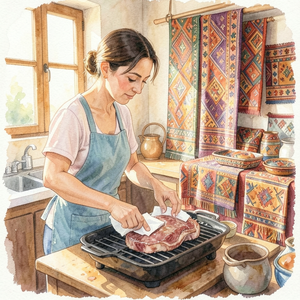 Secar y sazonar la carne de ardilla