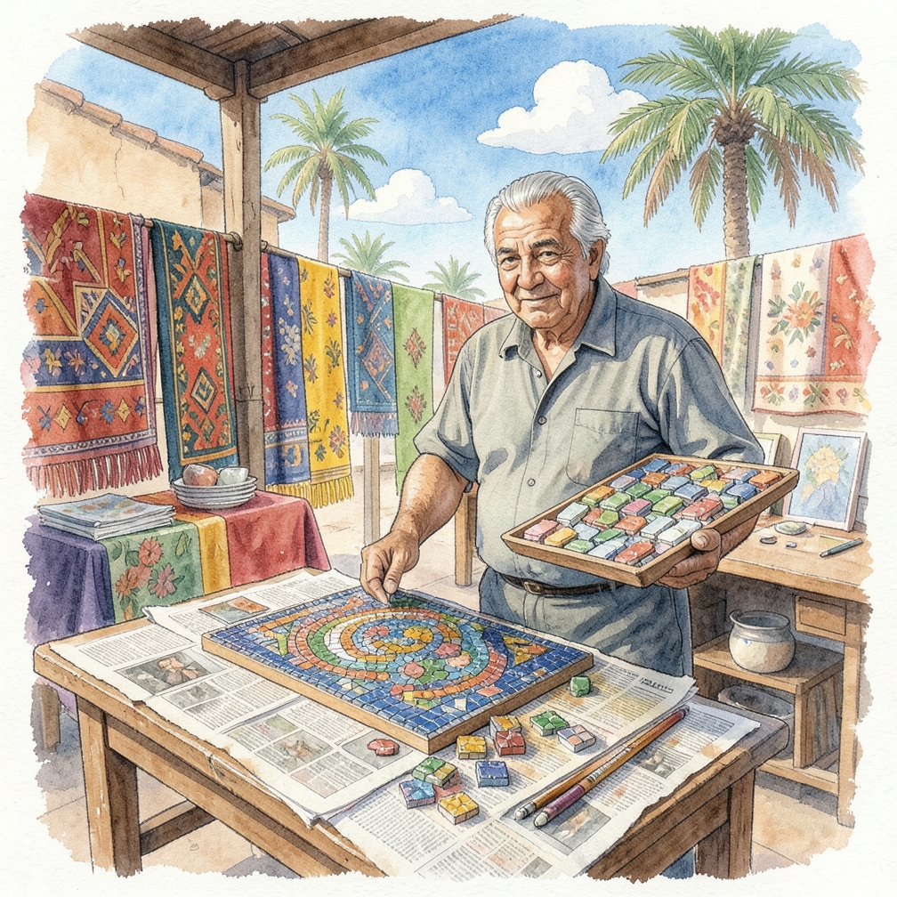 Preparando el espacio de trabajo para tu arte de mosaico