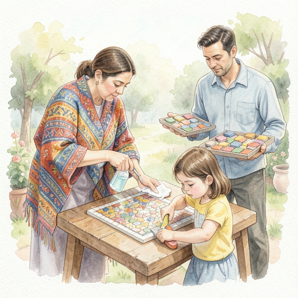 Finalizando tu arte de mosaico